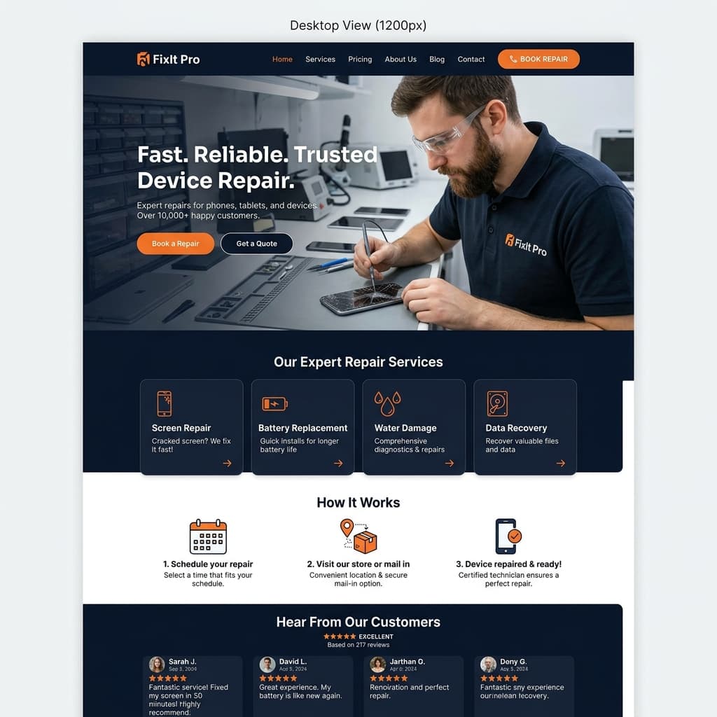 Premium web design showcase